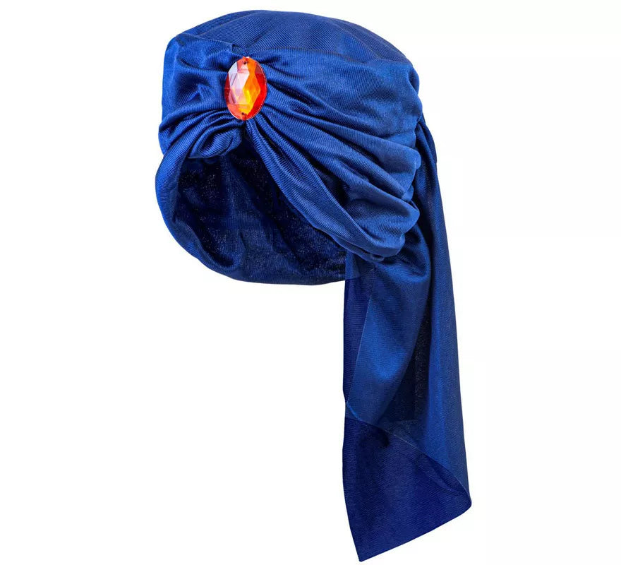 Translation missing: de.Turbante Alí Baba Azul con Piedra Preciosa
