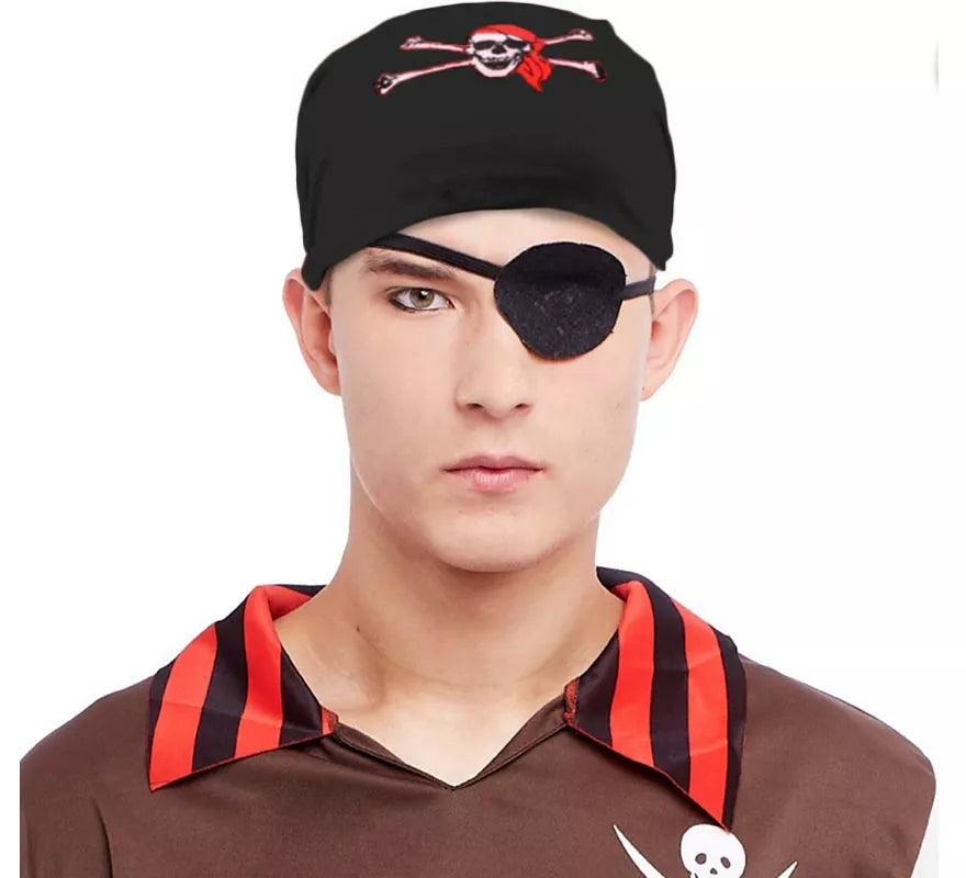 Turbante de Pirata con calavera adulto en colores surtidos