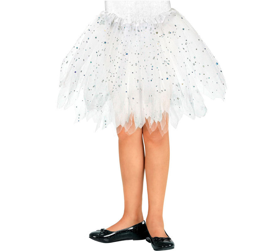 Translation missing: de.Tutú Blanco Brillante de 30 cm para niña