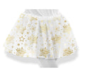 Tutú Happy New Year blanco y dorado infantil de 30 cm
