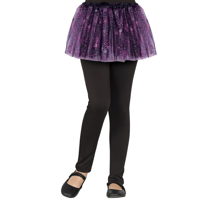 Translation missing: de.Tutú negro con Arañas lilas Infantil de 30 cm