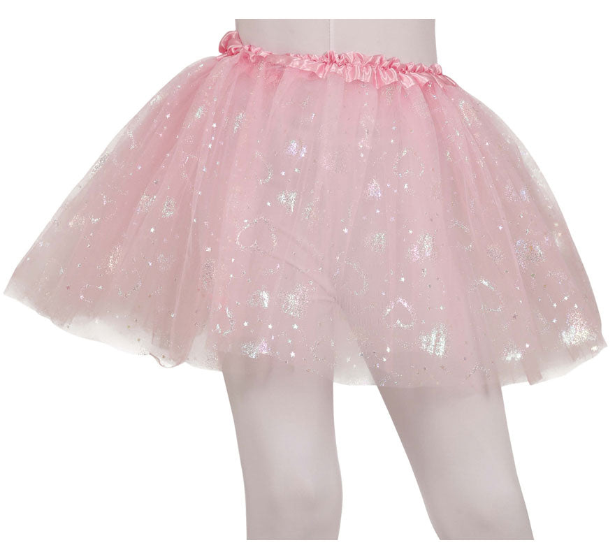 Translation missing: de.Tutú rosa con Corazones de 30 cm infantil