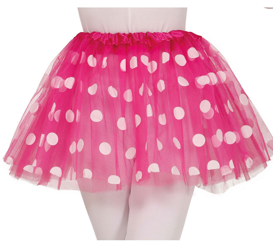 Translation missing: de.Tutú rosa con Topos de 30 cm infantil