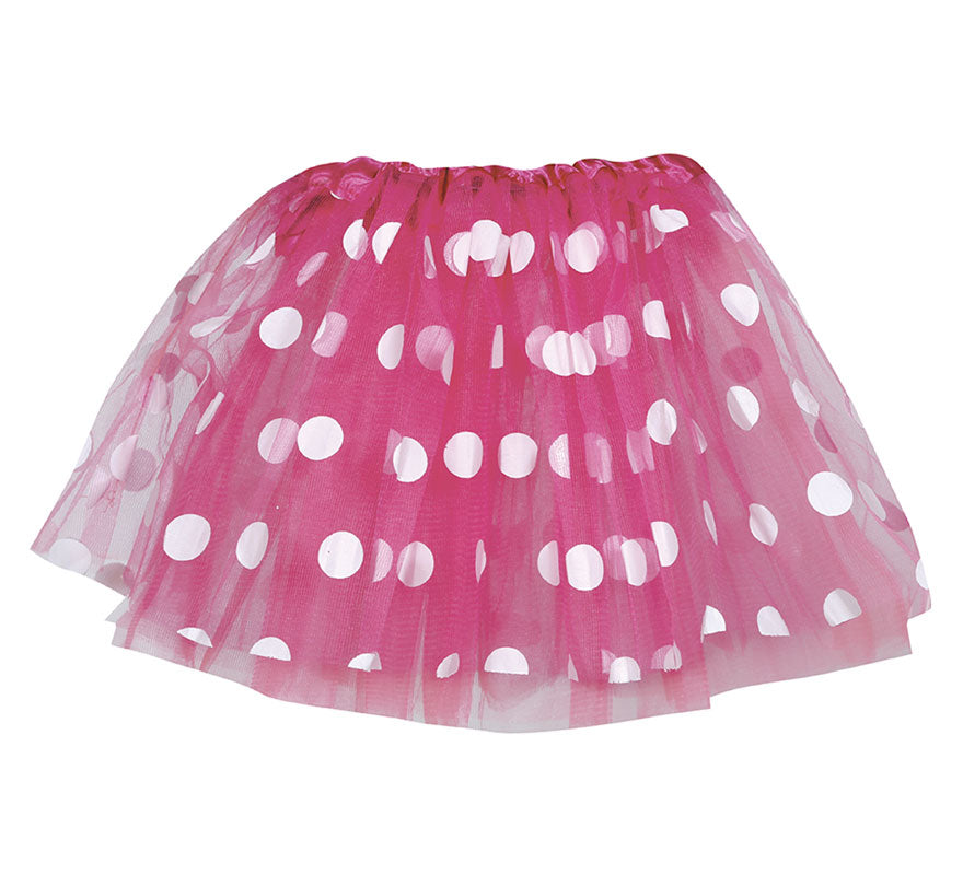 Translation missing: de.Tutú rosa con Topos de 30 cm infantil