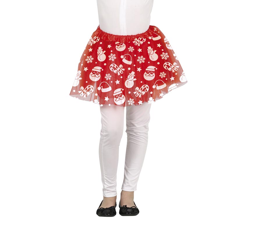 Tutú Santa Claus rojo infantil de 30 cm