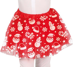 Rotes Weihnachtsmann-Tutu für Kinder, 30 cm
