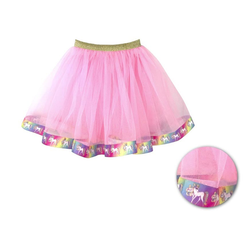 Tutú Unicornio rosa de 42-50x30 cm