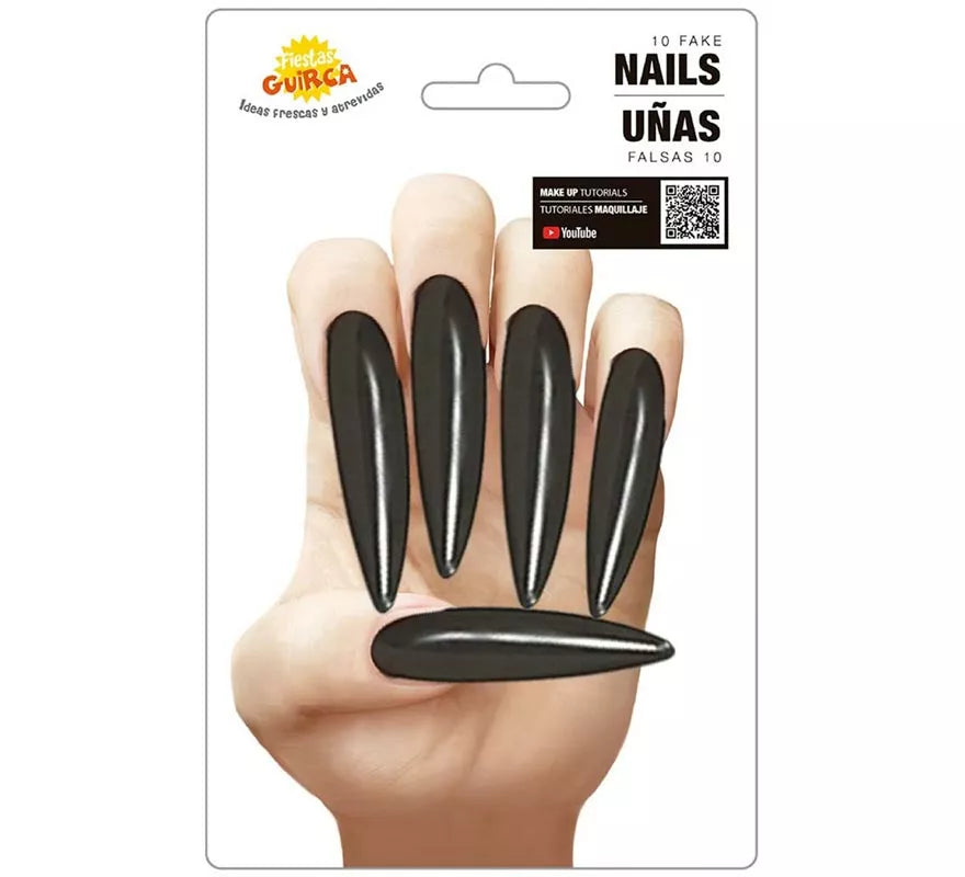 Translation missing: de.Uñas negras postizas ultralargas 10 unidades