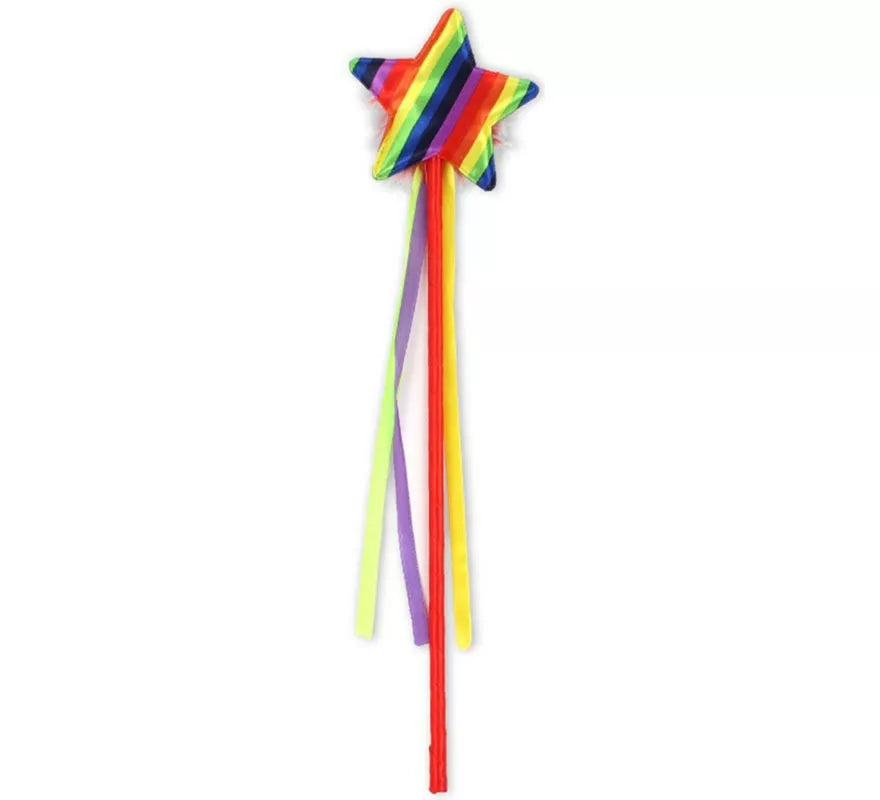 Varita con Estrella Arcoíris de 35 cm