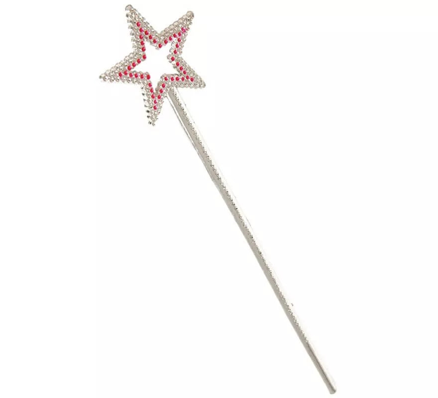 Translation missing: de.Varita con Estrella plateada y fucsia
