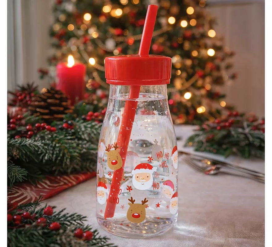 Translation missing: de.Vaso Navideño con Pajita de PVC de 15 cm