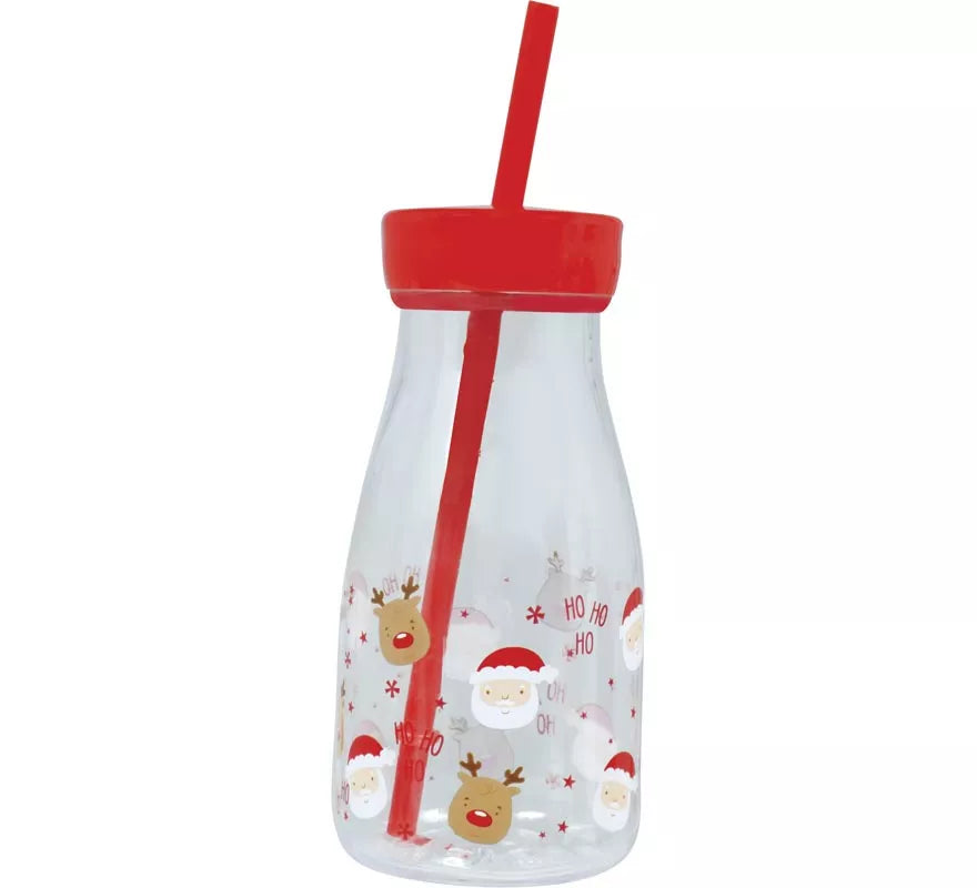 Translation missing: de.Vaso Navideño con Pajita de PVC de 15 cm
