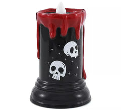 Totenkopfkerze mit Licht und Musik