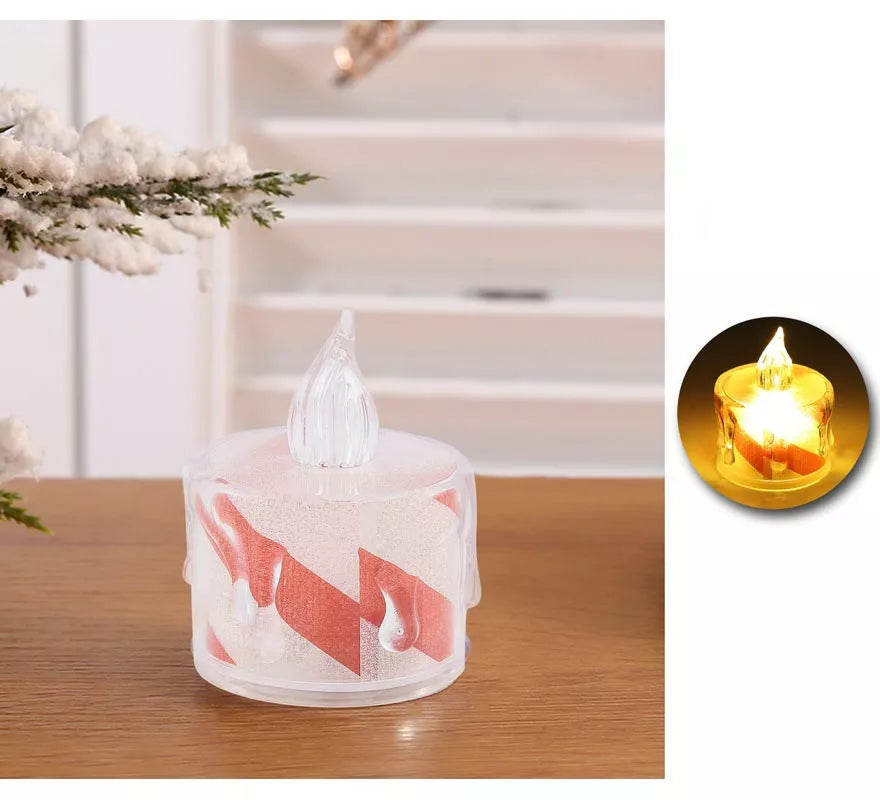 Vela de Te Fantasía blanca y roja de 5 cm