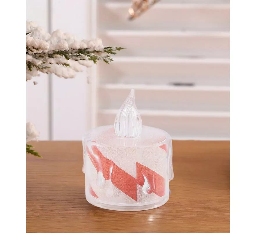 Translation missing: de.Vela de Te Fantasía blanca y roja de 5 cm