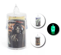 Halloween-Kerze in verschiedenen Modellen mit 3,7 x 8 cm Licht