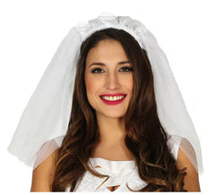 Weißer Hochzeitsschleier