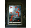 Ventana Huellas de Pies con Sangre electroestática de 25x35 cm