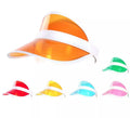 Visera de plástico con banda blanca para adulto colores surtidos
