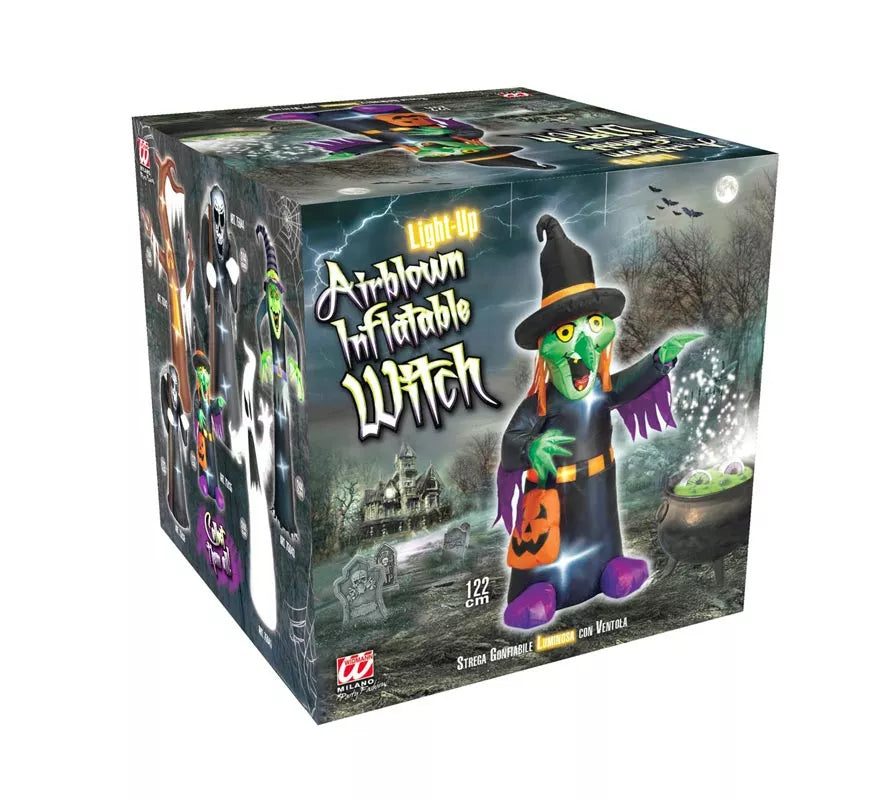 Translation missing: de.Bruja Auto Hinchable de Halloween con Iluminación de 122 cm