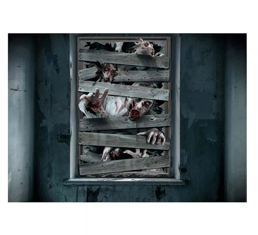 Window Zombies Decorativa de 80X120 cm