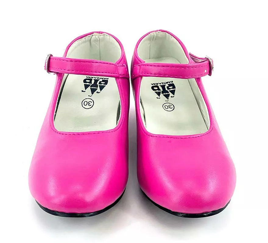Translation missing: de.Zapato Sevillana con tacón Fucsia en números del 22 al 41