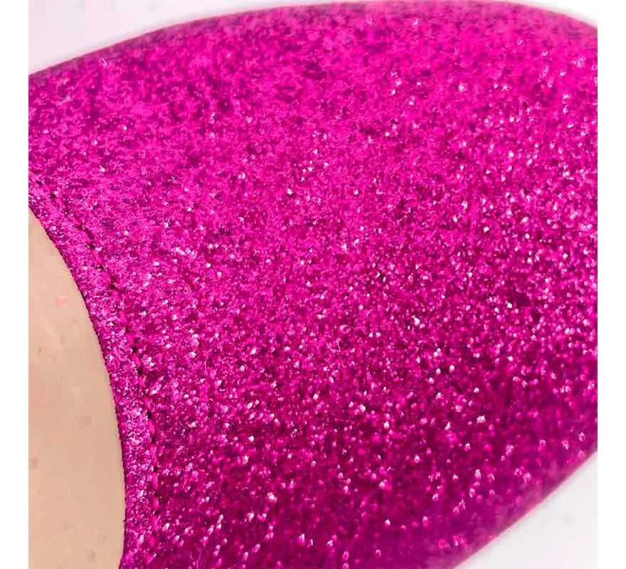Zapato Sevillana con tacón Fucsia Purpurina en números del 22 al 41