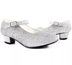 Sevillana-Schuh mit silbernem Purpurin-Absatz in den Nummern 22 bis 41