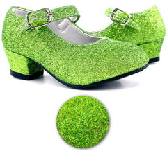 Sevillana-Schuh mit Glitter Green-Absatz in den Nummern 22 bis 41