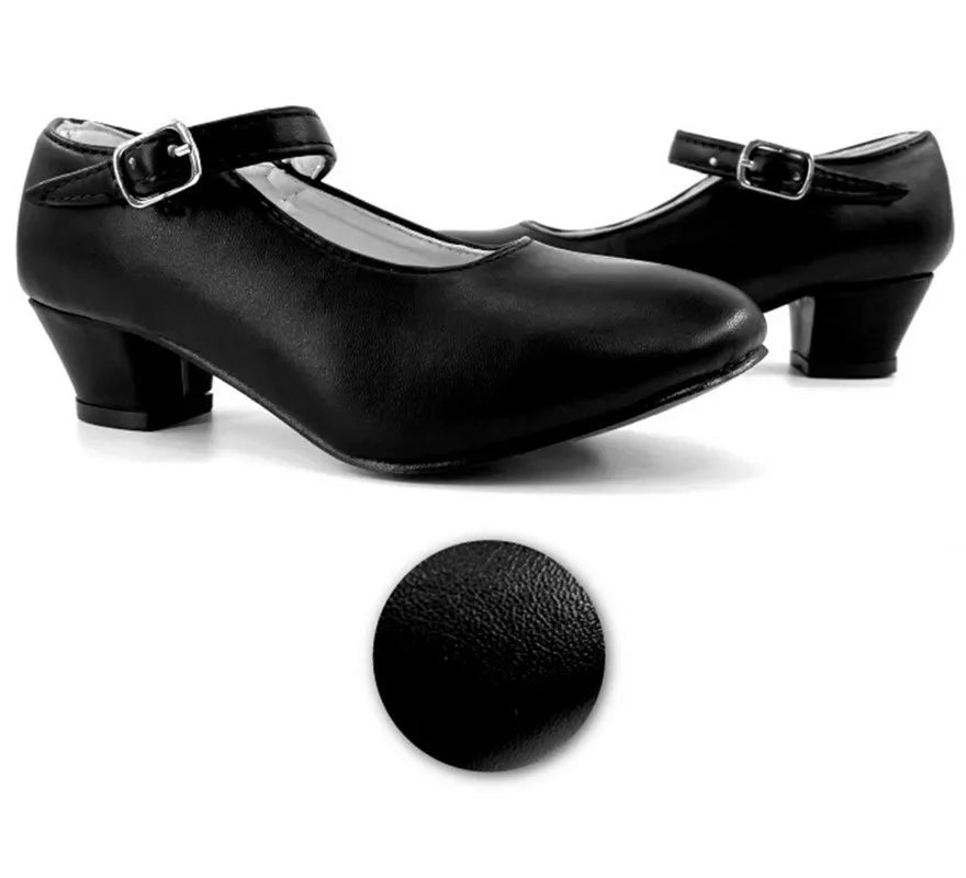 Translation missing: de.Zapato Sevillano con tacón Negro en números del 20 al 41