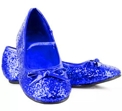 Glitzerblaue Ballerinas in den Nummern 22 bis 41