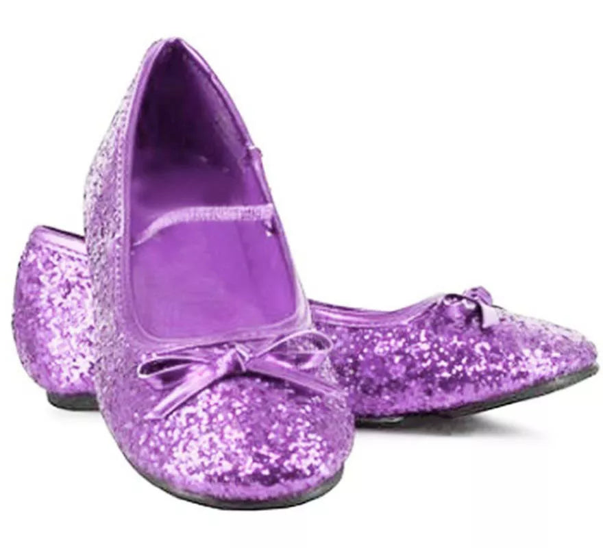 Translation missing: de.Zapatos Bailarinas Moradas Purpurina en números del 22 al 41