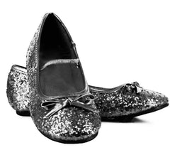 Schwarze Glitzer-Ballerinas in den Nummern 22 bis 41