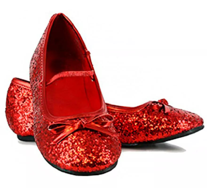 Translation missing: de.Zapatos Bailarinas Rojo Purpurina en números del 22 al 41