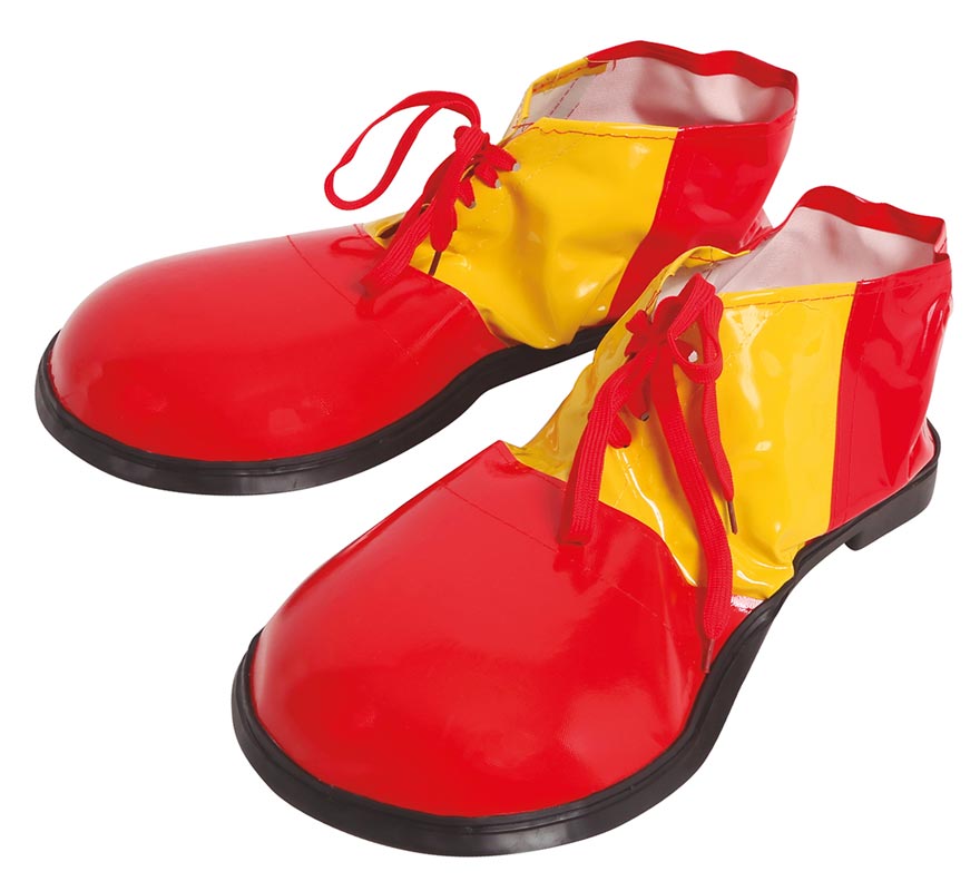 Zapatos de Payaso Rojos y Amarillos 35 cm